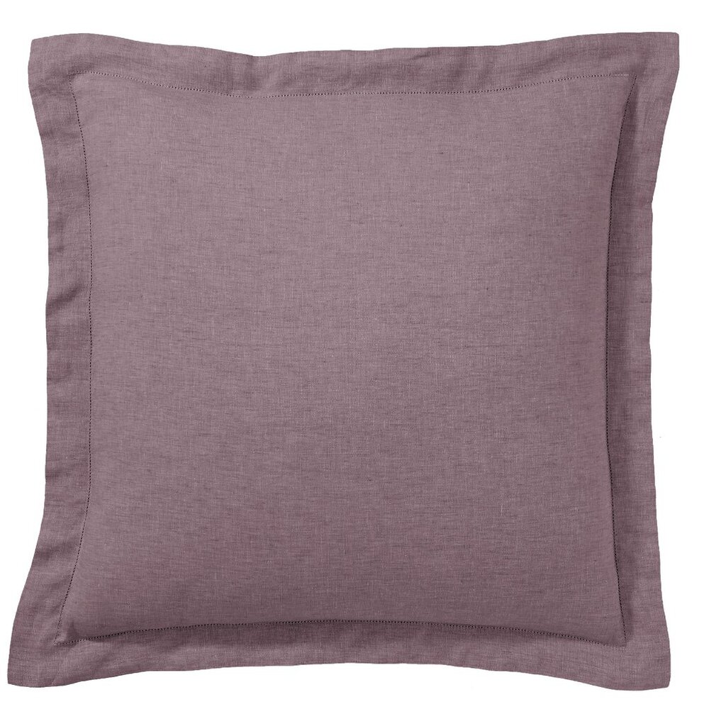 EUC - Set of 2 Pottery Barn Belgian Flax Linen Euro Shams - Color: Fig
